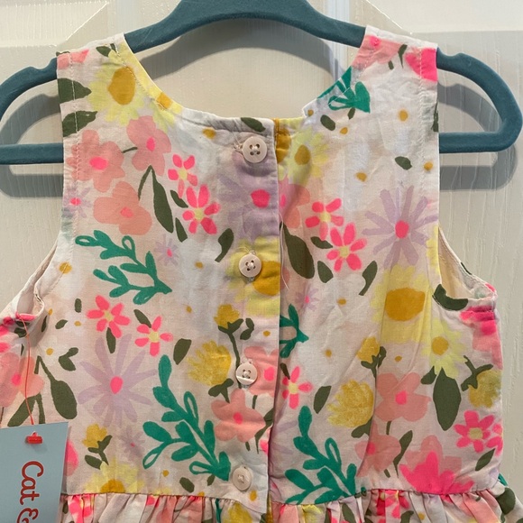 Multi colored floral cotton dress - Sister march available! 3T. NWT - Picture 5 of 5